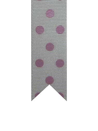 Pink Spotted Grosgrain Ribbons