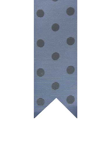 Grey Spotted Grosgrain Ribbons