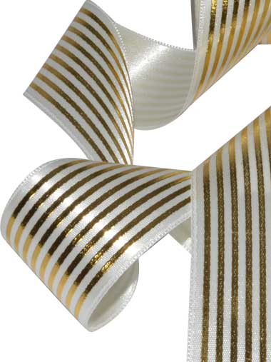 Printed Stripe Satin Ribbons