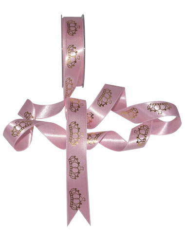 Queen Crown Printed Satin Ribbons